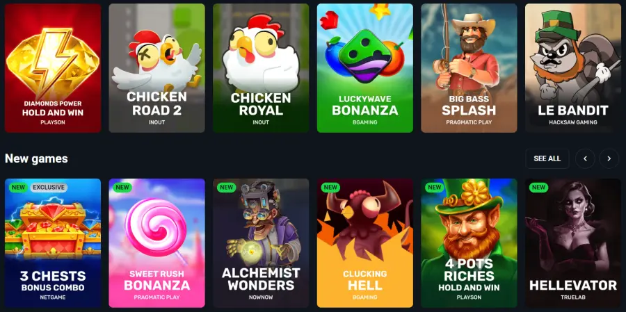 Luckywave Casino Interface